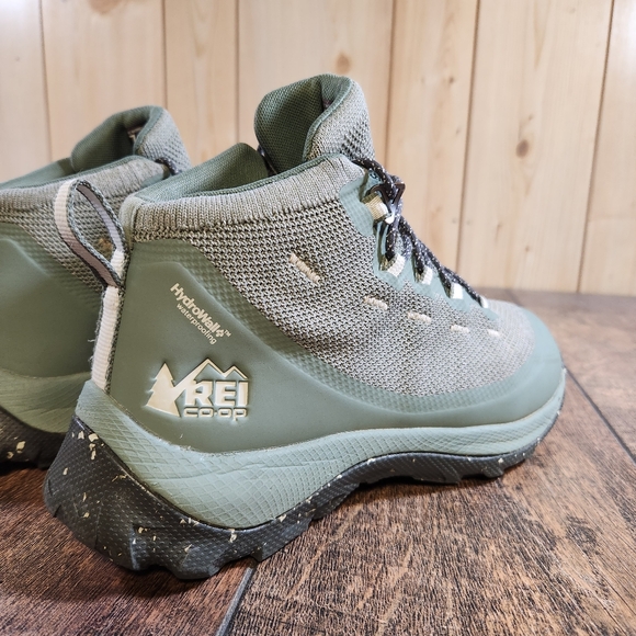 REI Co-Op Flash Hiking Boots Green Women's 7.5 Outdoor Waterproof Lightweight - Picture 8 of 11